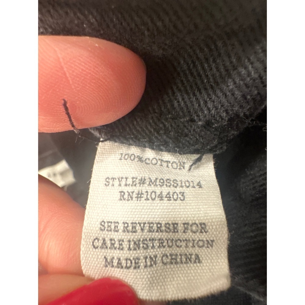 Day to Day Blu Pepper Black Denim Mini Skirt Button cottonCasual Women's Large - Picture 7 of 7